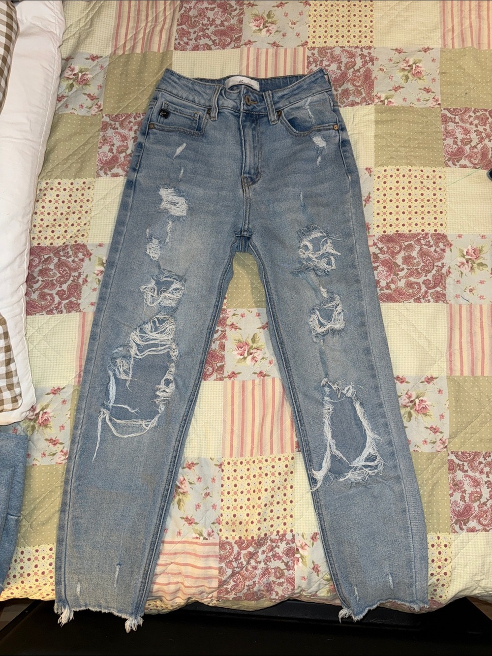 KanCan Light Blue Distressed Skinny Jeans